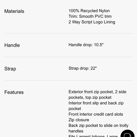 Kate Spade Chelsea Nylon weekender Large Duffel Black - Picture 7 of 8